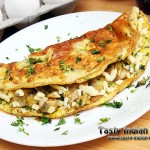 Cheesy Chicken Omelet Recipe