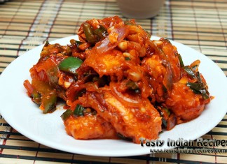 Crispy Paneer in Schezwan