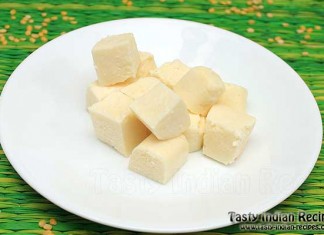 Homemade Paneer Chunks