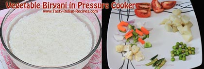 Vegetable Biryani in Pressure Cooker Recipe step 1